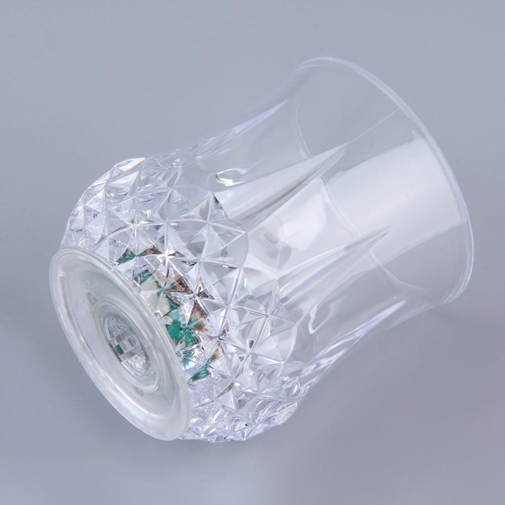 LED Flashing Glowing Water Liquid Activated Light Up Glass Cup Mug Luminous Party Drink Cup