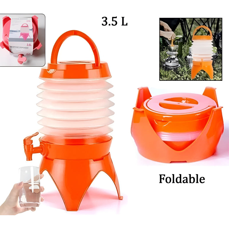 3.5-Liter Mini Portable Manual Foldable Multi-Purpose Beverage Dispenser