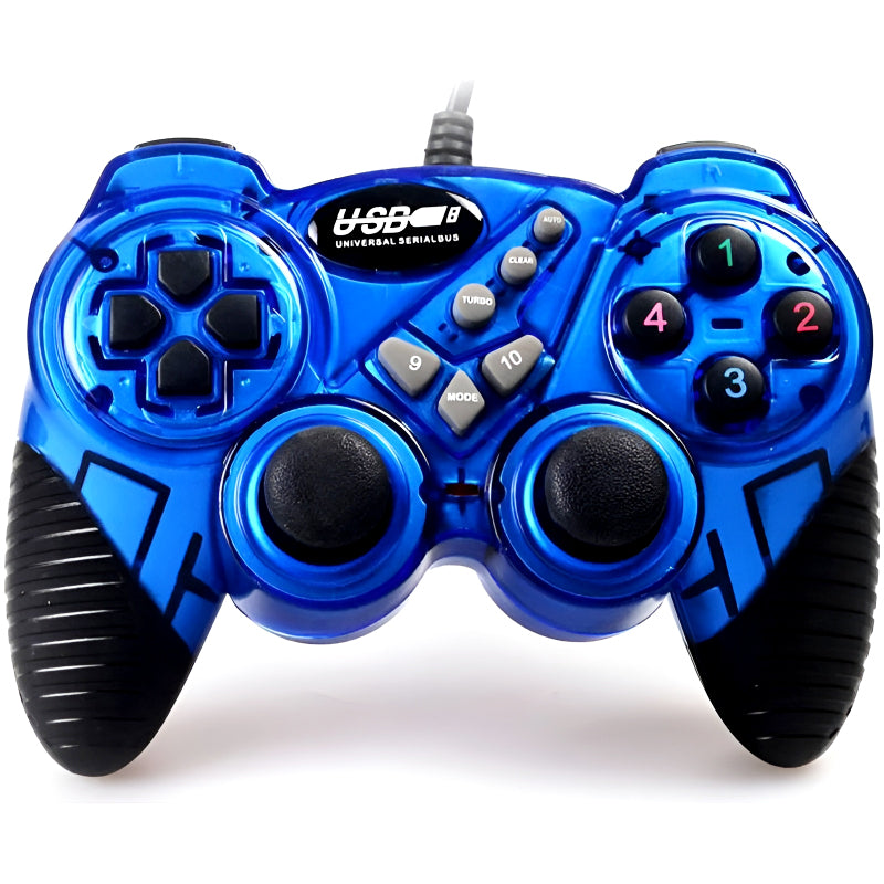 Double Shock USB 2.0 Wired Gaming Controller – Colorful Gaming Joystick for PC and Laptop