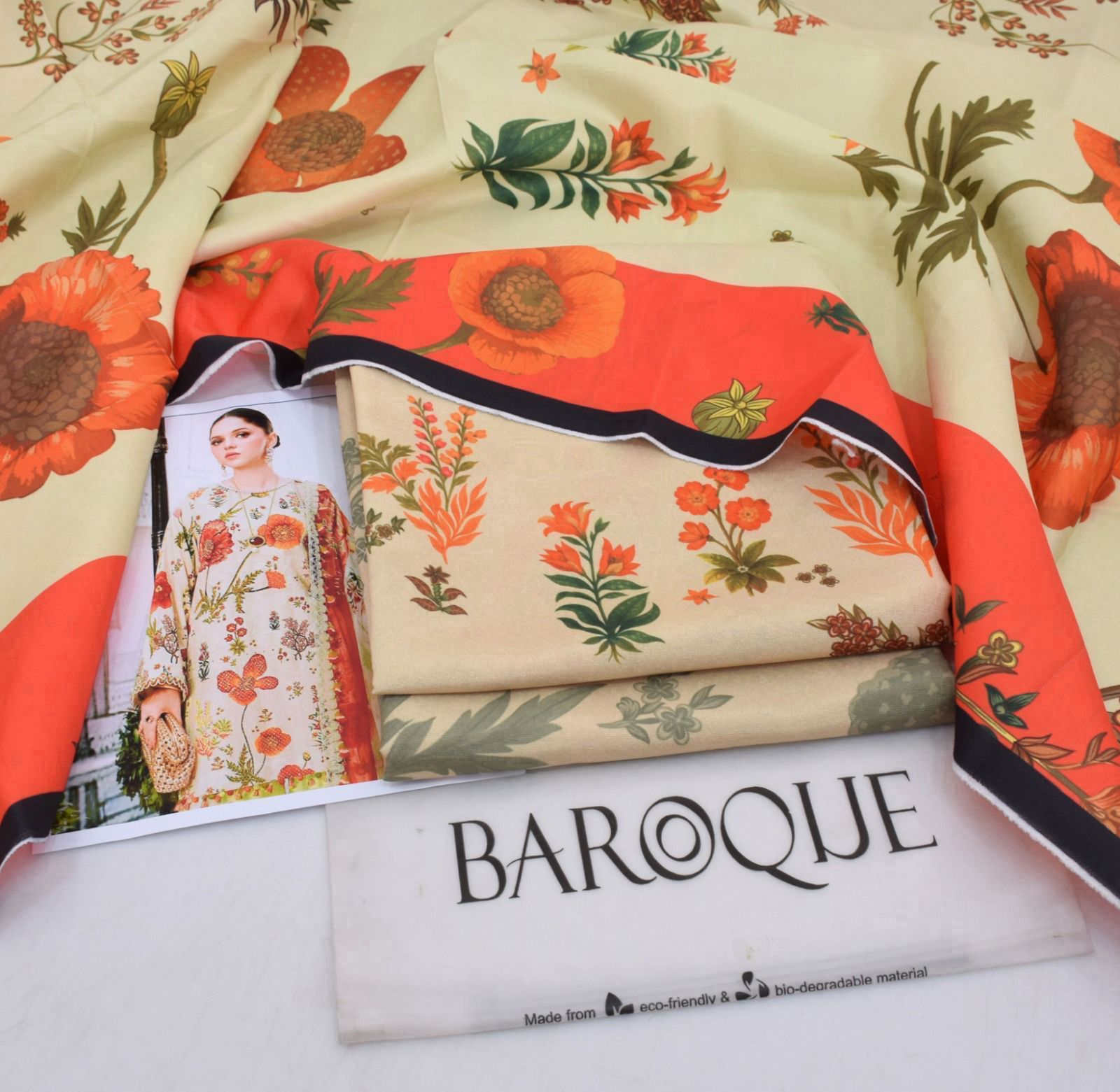 Classic Karandi 3pc Set – Shirt, Pants & Dupatta