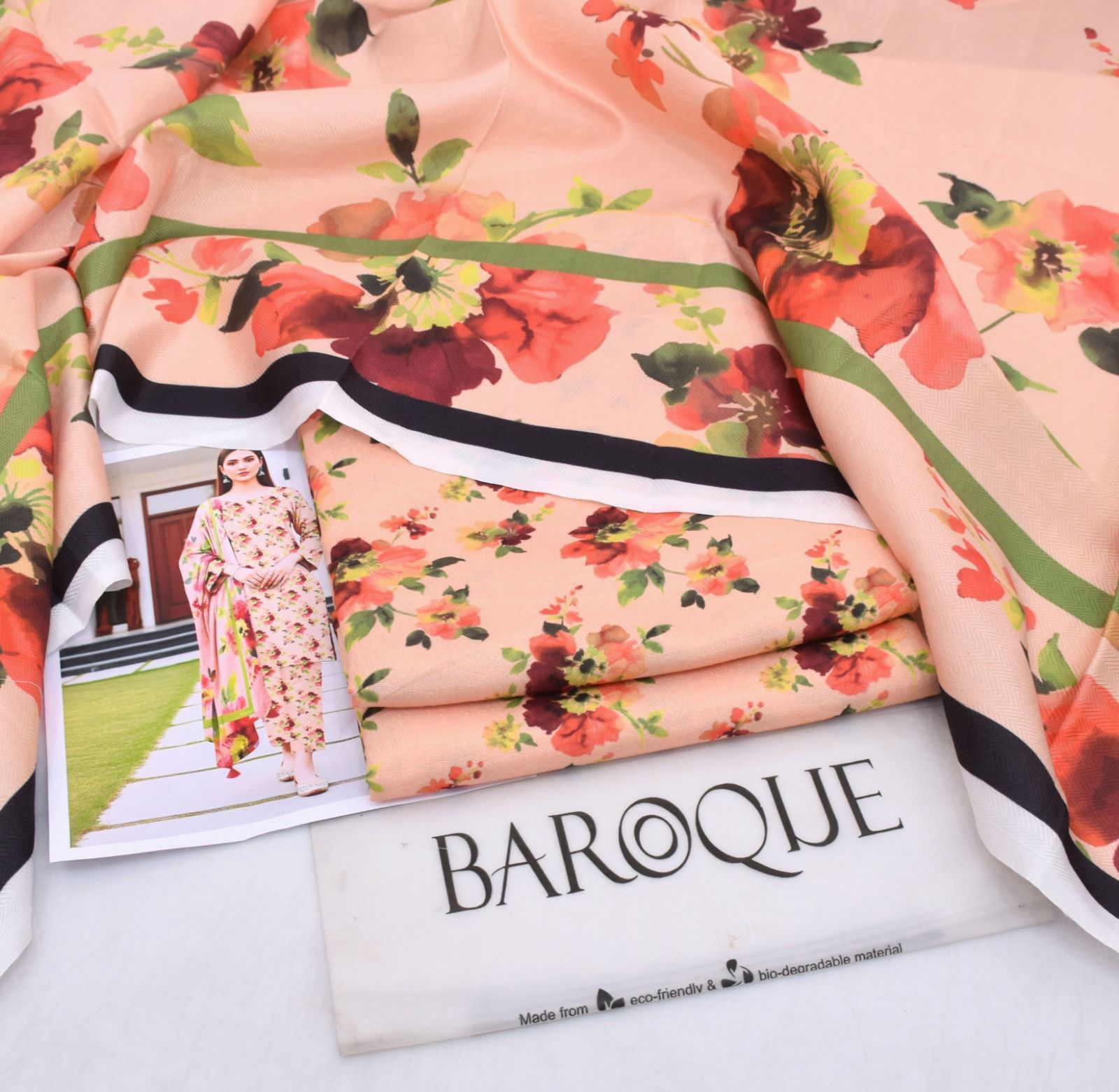 Classic Karandi 3pc Set – Shirt, Pants & Dupatta