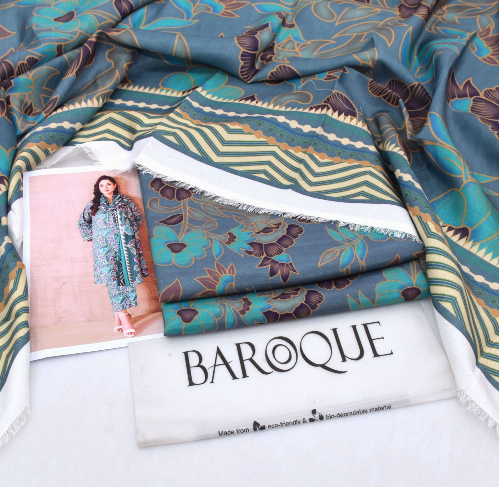 Classic Karandi 3pc Set – Shirt, Pants & Dupatta