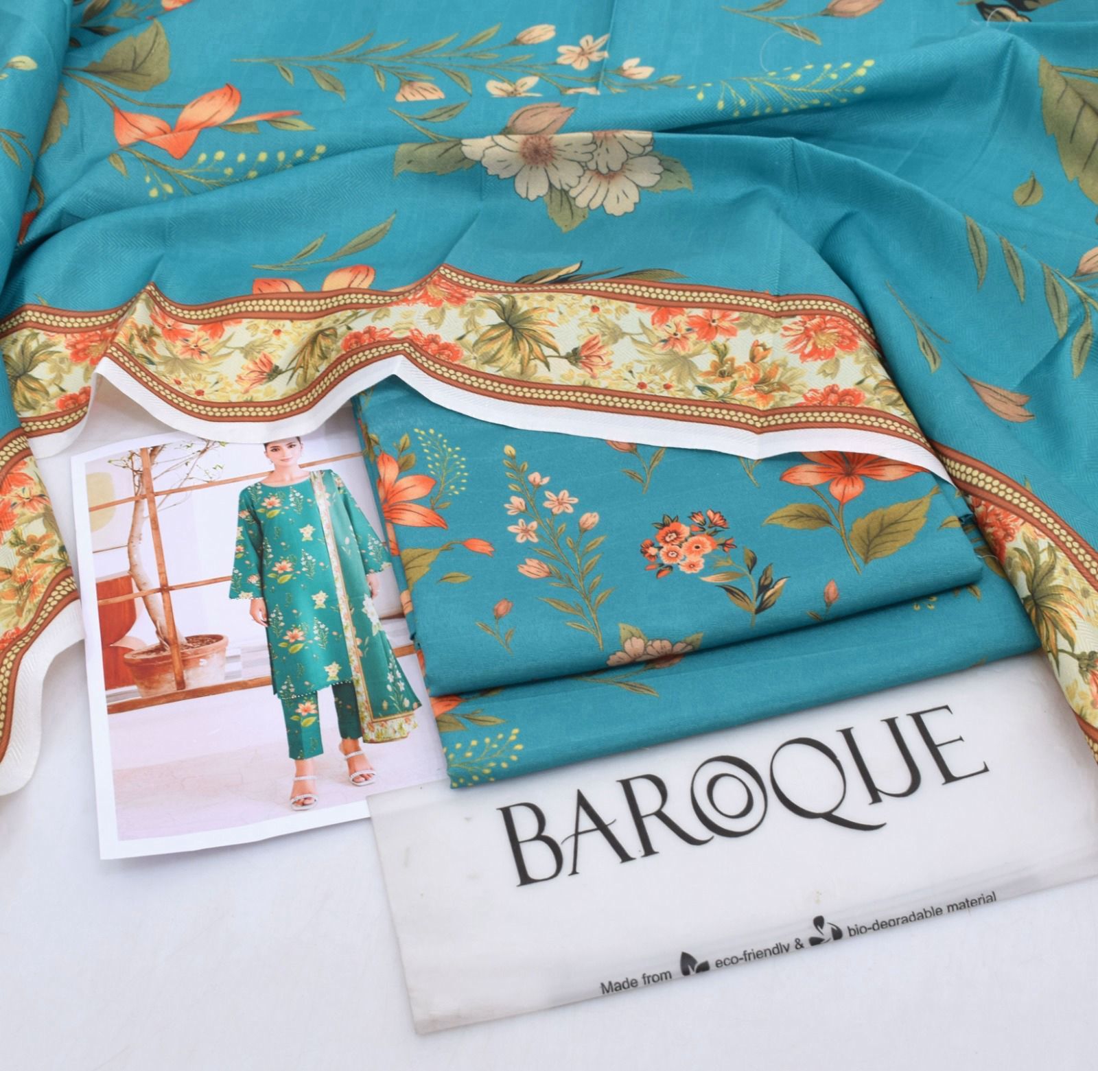 Classic Karandi 3pc Set – Shirt, Pants & Dupatta