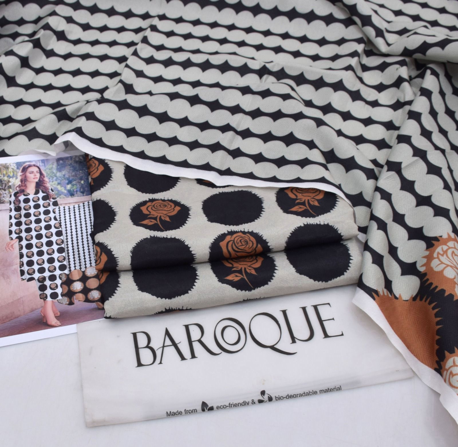 Classic Karandi 3pc Set – Shirt, Pants & Dupatta