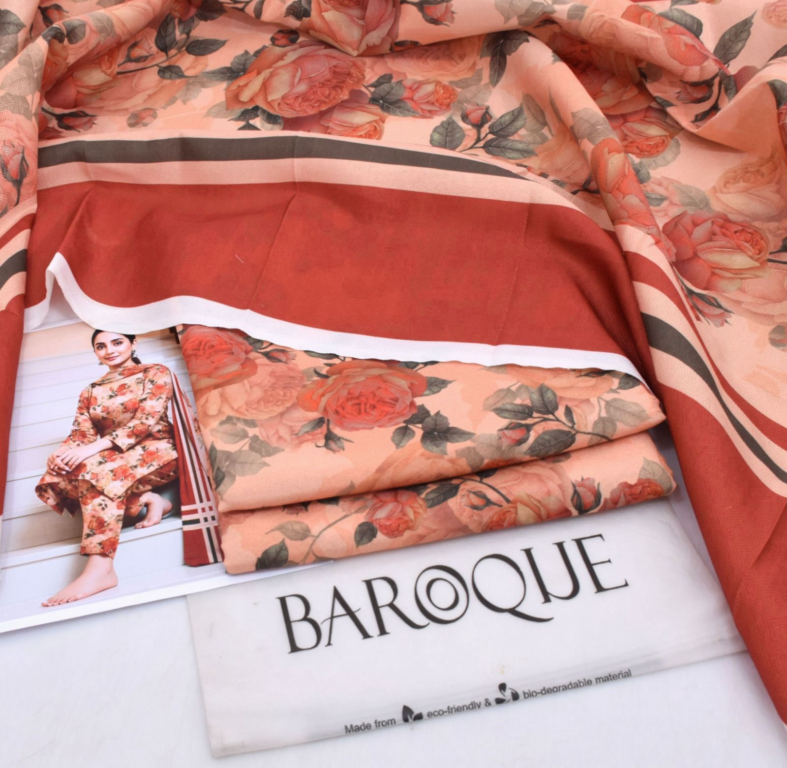 Classic Karandi 3pc Set – Shirt, Pants & Dupatta