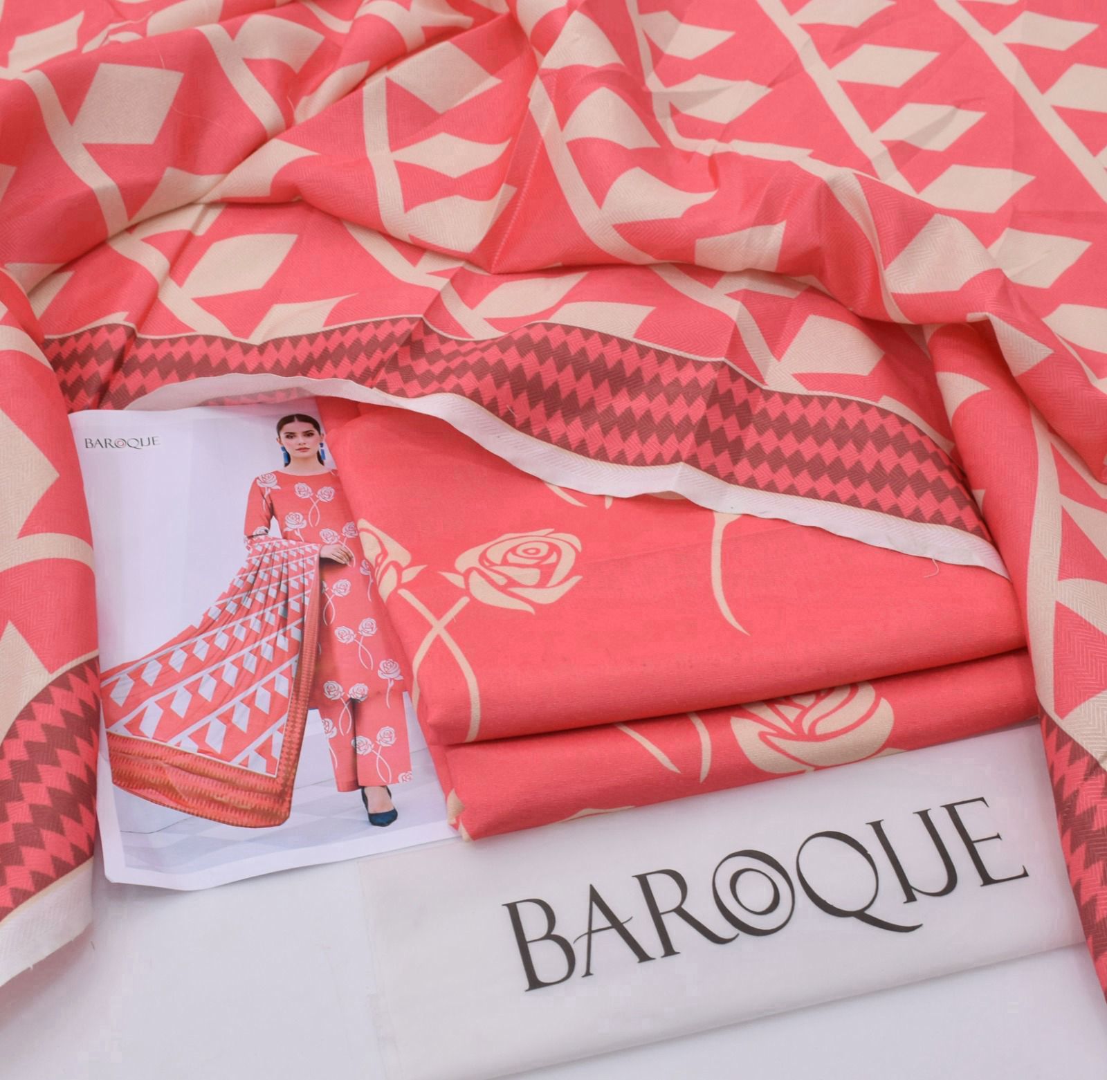 Classic Karandi 3pc Set – Shirt, Pants & Dupatta