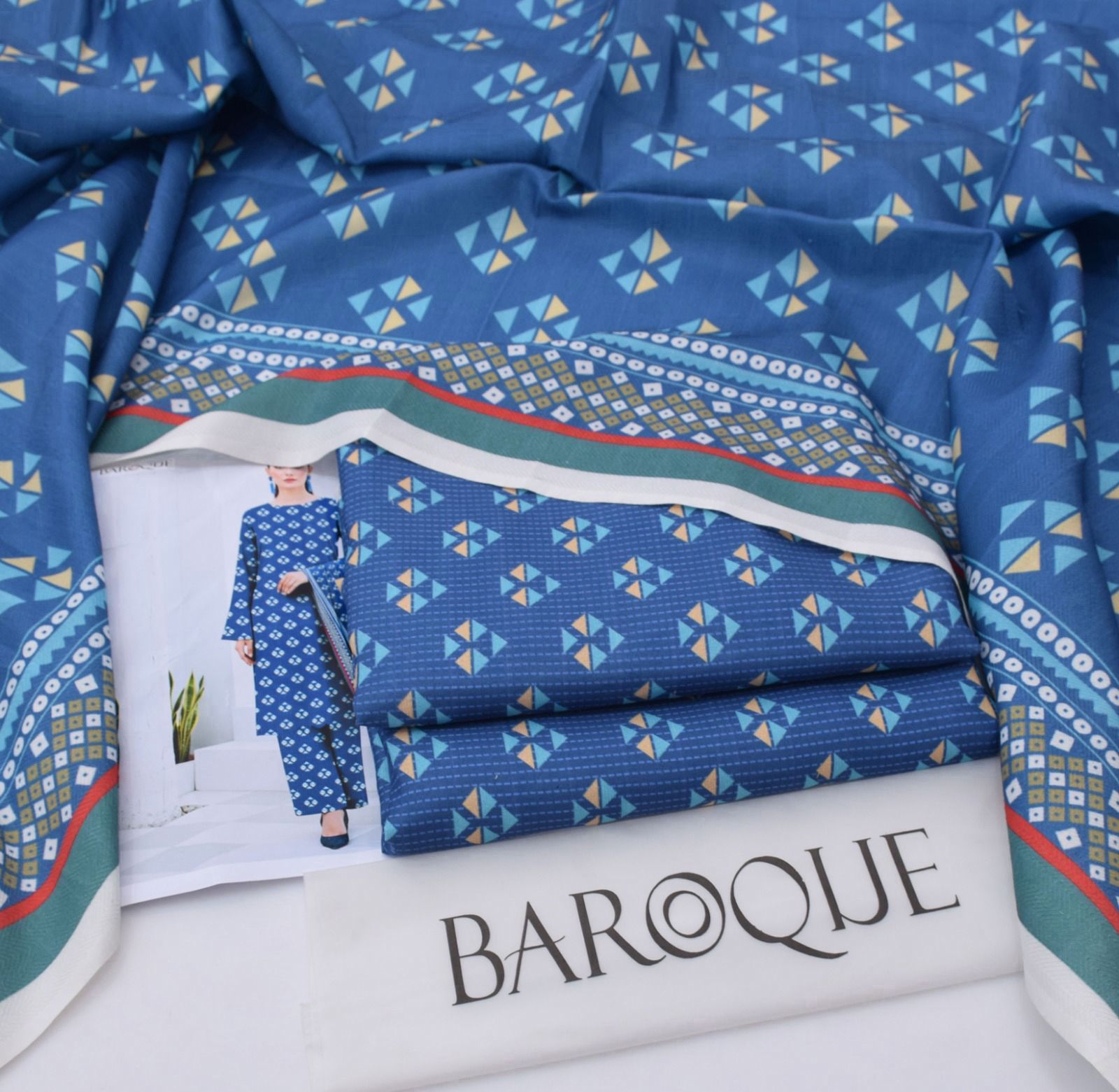 Classic Karandi 3pc Set – Shirt, Pants & Dupatta