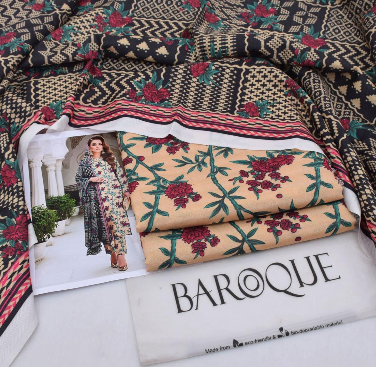 Premium Karandi 3-Piece Suit – Winter Collection