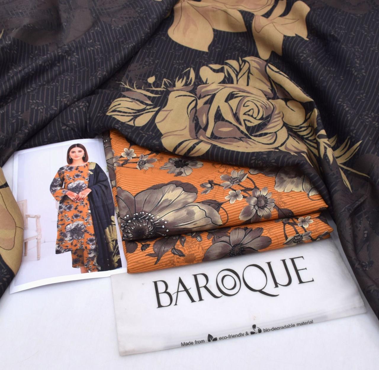 Premium Karandi 3-Piece Suit – Winter Collection