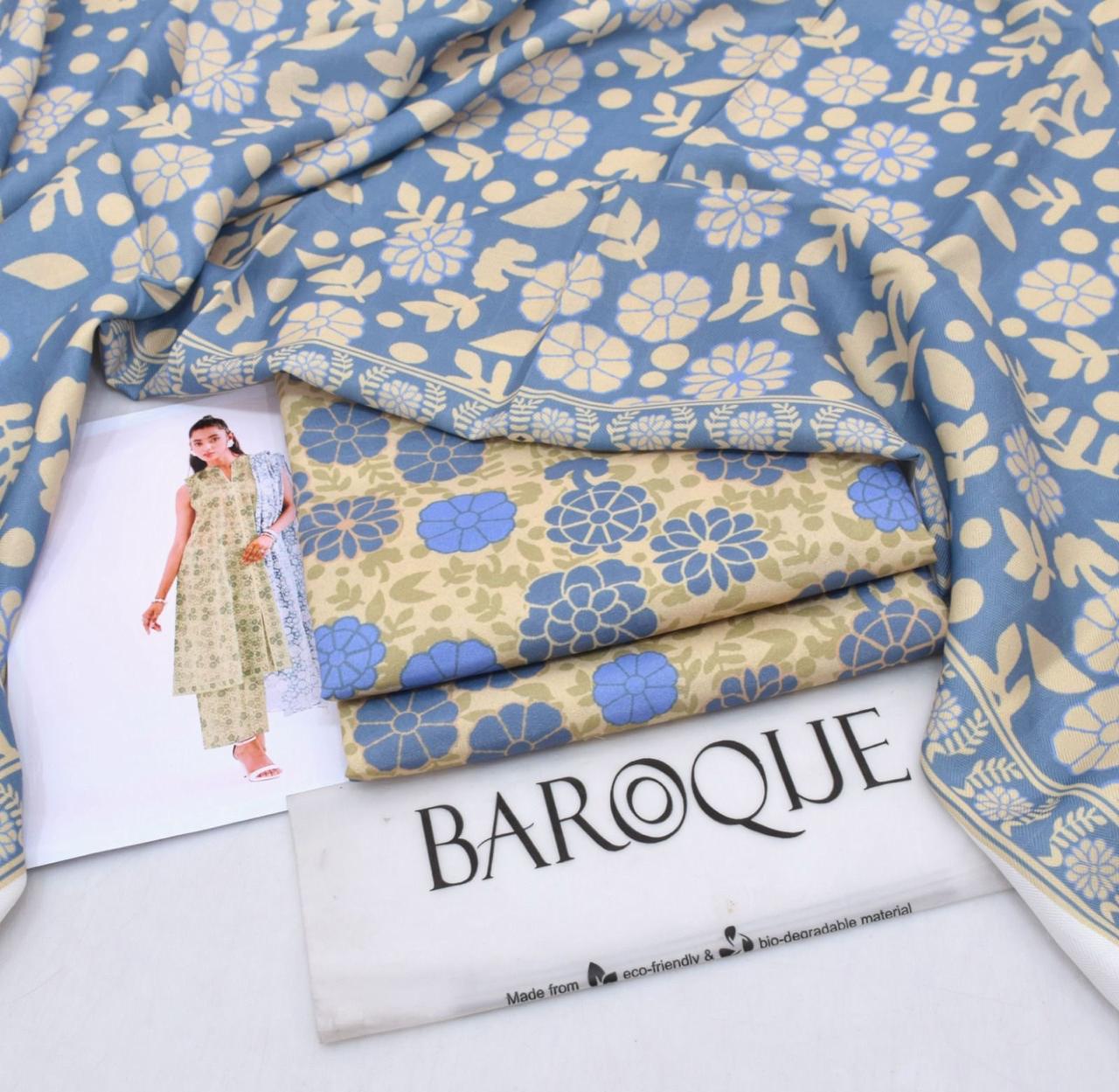 Premium Karandi 3-Piece Suit – Winter Collection