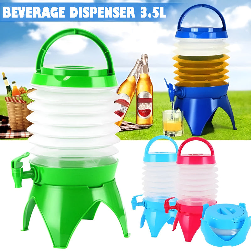 3.5-Liter Mini Portable Manual Foldable Multi-Purpose Beverage Dispenser