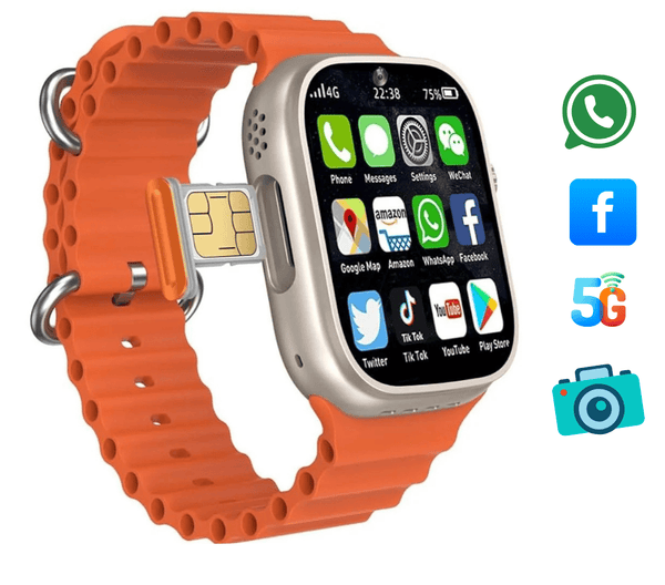 Z98 4G AMOLED Smartwatch – Premium SIM Smartwatch with Heart Rate Monitor & Compass With 4 Stylish Interchangeable Straps