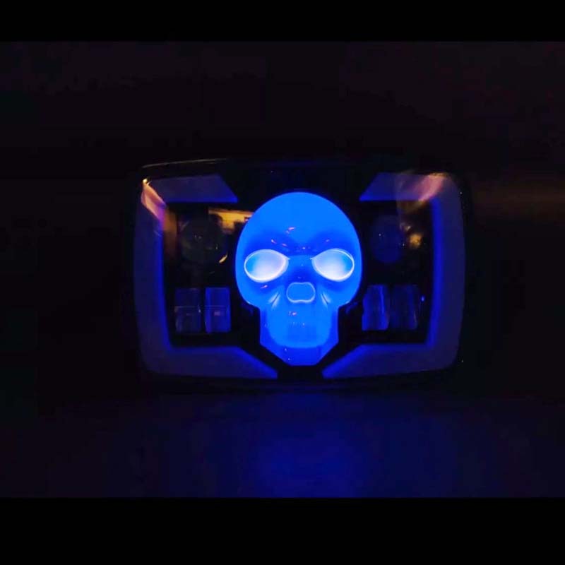 Skull Style LED Projector Headlight with DRL & Indicators – Perfect Fit for Honda CD70 / CG125