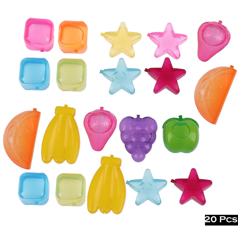 2 Packs Of 10 PCs Reusable Multi-Shaped Silicone Ice Cubes