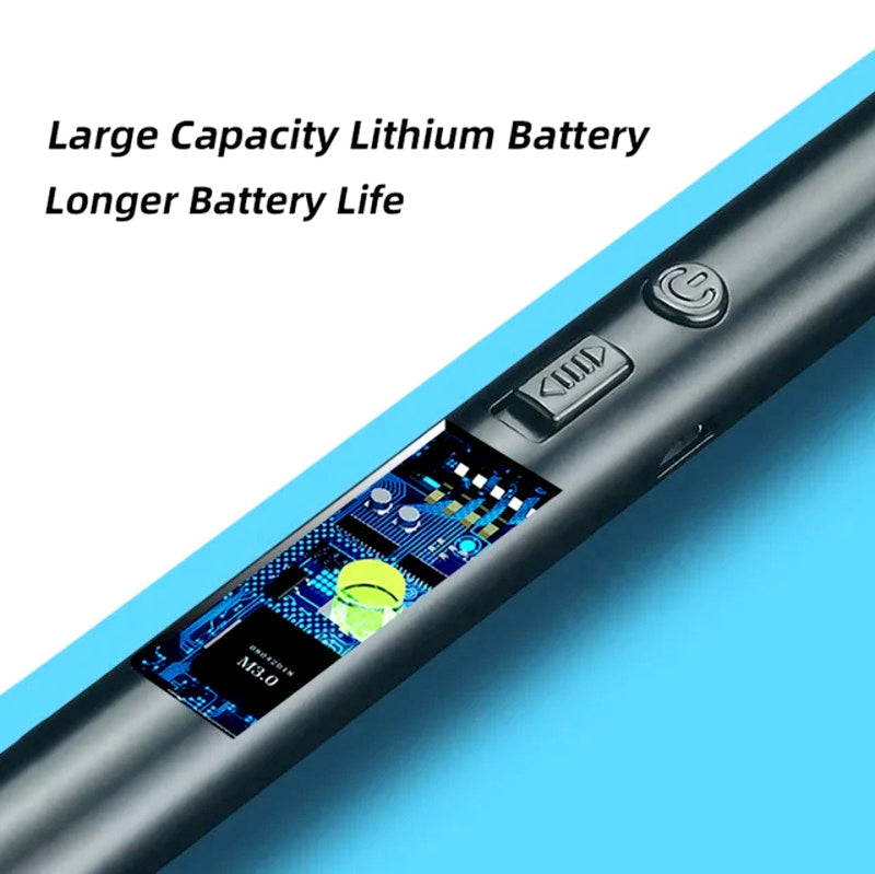 360° Flexible Neck USB Pulse Arc Lighter – Rechargeable Flameless Ignition for Candles, Kitchen Stoves & Outdoor BBQ